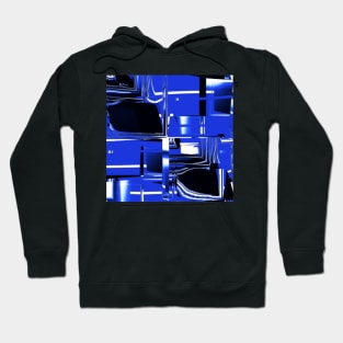 Blue, black and white Hoodie